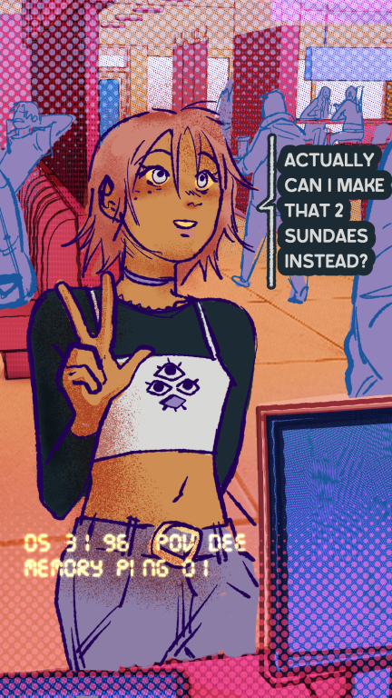 dee interacts with Erin for the first time for the reader in awol666